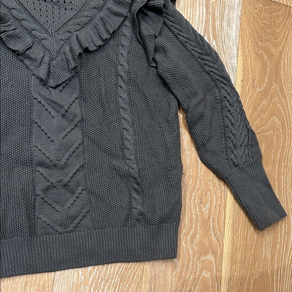 Ted Baker Denita Ruffle Yolk Sweater Charcoal - Picture 7 of 12